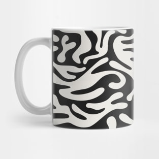 Black and Ivory Doodles / Minimal Pattern Mug